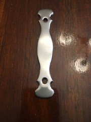 Lot Of 5 Amerock BP875G9 Backplates, 4-3/8-Inch, Sterling Nickel USA Made