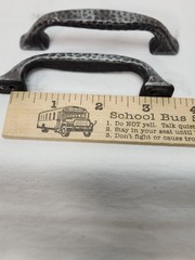 2-Pack Hammered Cabinet Pulls 3″ Center Dark Pewter Rustic Drawer Handle