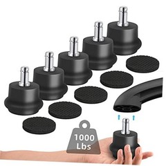 Bell Glides Replacement Office Chair or Stool Swivel Caster Wheels to BLACK