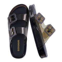 Cushionaire Pool Slides For Women Water Resistant Double Buckle Adjustable