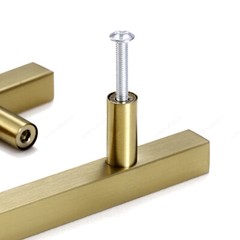 Gold Square Cabinet Handles Kitchen Bar Cupboard Drawer Door Knob Pulls Lot
