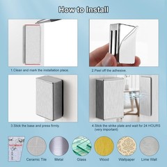 Adhesive Magnetic Door Catch – 4 Pack for Cabinets and Drawers