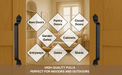 11 Inch Cast Iron Barn Door Handle – Heavy-Duty, Rock-Solid Strength for