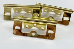6PK 3″ Non-Mortise Bi-Fold Hinges Cabinet Closet Door Hardware Polished Brass