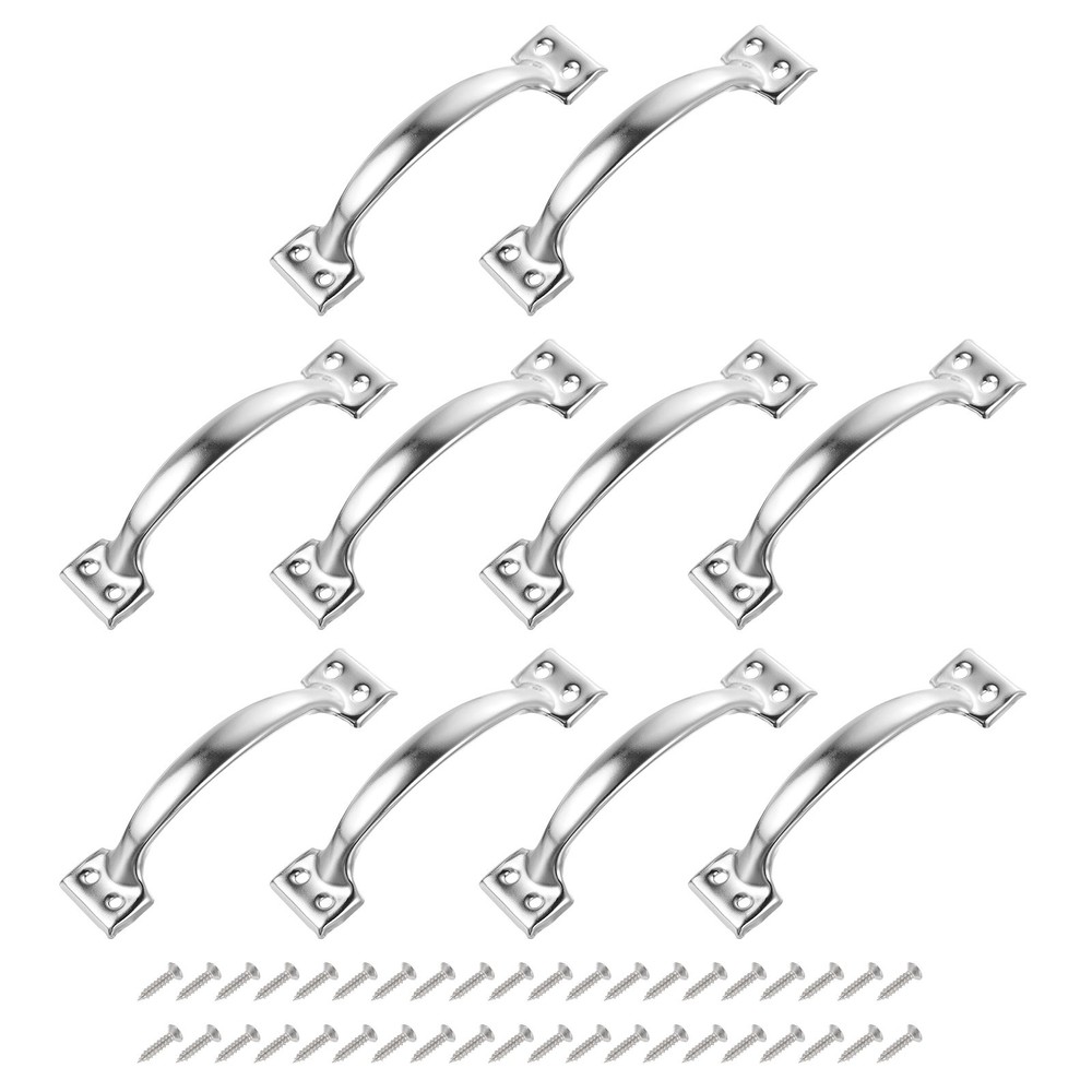 Door Pull Handles, 10Pcs 138mm/5.43″ Long Iron Door Handle with Screws
