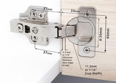 DecoBasics Full Overlay Soft Close Cabinet Hinges for Kitchen Cabinets 20 Pcs