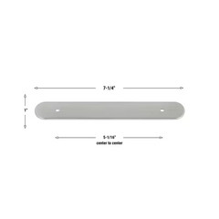 7-1/4 In. Rounded Cabinet Backplate 5-1/16 In. Center to Center, 7343-128-SN