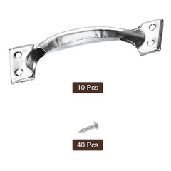 Door Pull Handles, 10Pcs 138mm/5.43″ Long Iron Door Handle with Screws