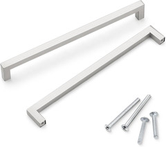 Brushed Nickel Cabinet Handles – 25 Pack 10″ Square Bar Pulls for Kitchen & Bath