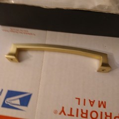 Asidrama 10 Pack 5 Inch 128mm Hole Centers Brushed Brass Kitchen Cabinet Handle