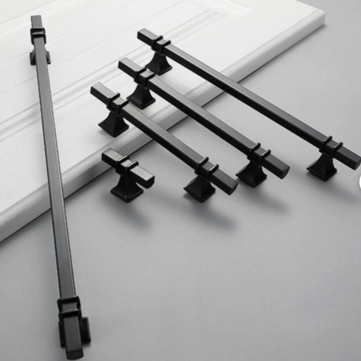 Cabinet Pulls Drawer Pulls Handle Knobs Black Gold Square T Bar Cupboard Kitchen