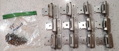 Lot of 12 Amerock Satin Nickel Partial Wrap 1/2″ Overlay Cabinet Hinges #7550
