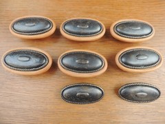 11 New Natural Finish Maple Wood Knobs w/solid brass inserts ~Cabinet Hardware~