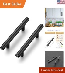 Elegant 6″ Matte Black Round Drawer Pulls – 30pcs for Stylish Cabinet Upgrade