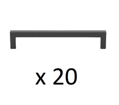 *2 10-PACKS* GlideRite 6-1/4 in. Matte Black Solid Square Slim Bar Pulls = 20