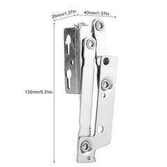 2Pcs Set Steel Durable Lift, Under Cabinet Pull Down Hinges Scissor Silver