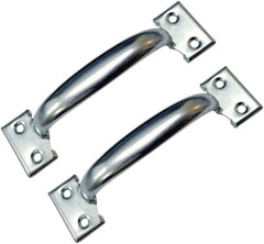 Door Pull, Steel, Zinc Plated, 5-3/4″, 2 Pack, Made in Taiwan
