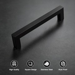 Pack 5 Inch (128mm) Hole Centers Cabinet 5 Inch Hole Center 10 Matte Black