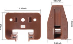 10PCS Drawer Slide Track Guide Glide for Center Mount Drawer for Dressers