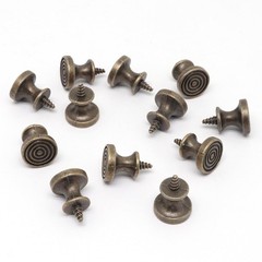 BUXIMN 12pcs Mini Drawer Pulls, Small Knobs for Jewelry Box, Metal Round Mini…