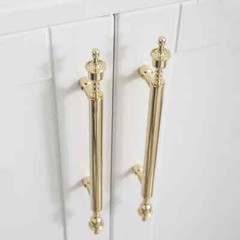 Cabinet Pull Knob Solid Brass Shiny Gold Pull Wardrobe Pulls Dresser Knobs