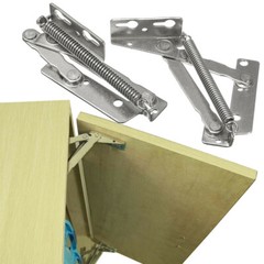 1 Pair Left & Right Lift Up Flat Top Kitchen Cabinet Cupboard Door Sprung Hinges