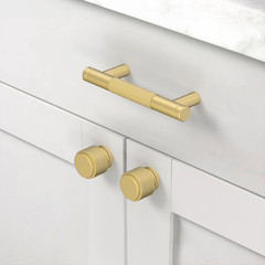 Amerdeco 10 Pack Brushed Gold Cabinet Pulls 3 Inch(76mm) Hole Center Drawer Pull