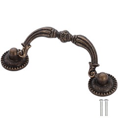 6Pack 3 Inch Bronze Vintage Drawer Pulls Handles Antique Drop Bail Cabinet Pulls