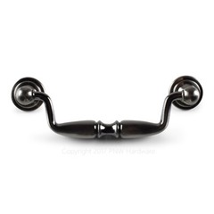 Antique Satin Nickel Furniture Dresser Cabinet Drawer Bail Pull Drop Handle 96mm