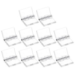 10Pcs 25x35mm Acrylic Hinges Clear Folding Hinge with Metal Shaft Transparent
