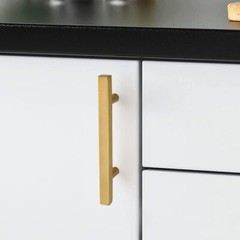 Modern Gold Cabinet Handles T Bar Pulls Kitchen Drawer Hardware Stainless Steel