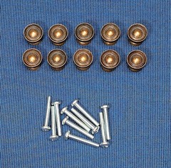 Vintage Lot Of 10 Small Cabinet Knobs Drawer Pulls 1/2″ X 1/2″