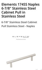 Elements Naples Collection 174SS Stainless Steel By Hardware Resources Box Of 20