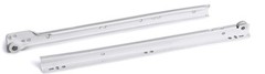 White 14″ Epoxy Coated Euro Roller Drawer Slides 3/4 Extension, 55lb Capacity