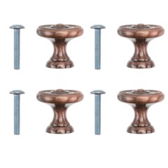 4PCS European Style Pull Knob Retro Furniture Pull Handle Drawer Cabinet Knob