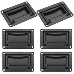 6 Pack 4.4 x 2.7Inch Zinc Alloy Recessed Pull Handle Flush Lift Recessed Door…