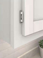 Lot of 6 (12 Total) – Self Closing Cabinet Hinges Satin Nickel 1/2 Overlay – NIB