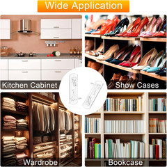 30PCS Clear Plastic Shelf Support Pegs for 3/4″ Thick Wood Shelving, 6.9Mm Peg C