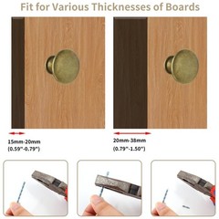 Moicstiy 24 Pcs 30mm, Antique Brass Kitchen Cabinet Knobs XUNL20251201107