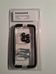 Brand New IKEA BAGGANAS Black 2 Pack Handle 143 Mm (5 5/8 “) Italia