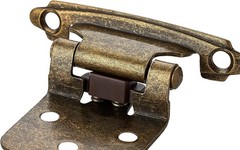 Decorative Antique Brass Cabinet Hinges, 60 Pack, Self-Closing & Easy Install