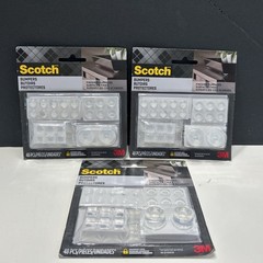 Lot Of 3 Scotch Bumpers [Multi-Shape]: 48-pack (Clear) New In Box