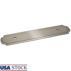10 Pack Satin Nickel Cabinet Handle Pull Backplate 96mm Hole Centers Hardware US