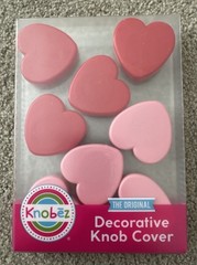 Knobez Valentines Heart Decorative Knob Covers (1 set of 8)