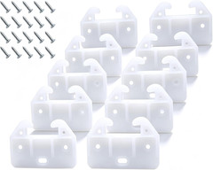 10 Pcs Plastic Drawer Guides Drawer Track Guides Drawer Rail [White] | for Dress