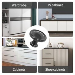 10Pcs Door Knobs Hardware Cabinet Handles Cupboard Drawer Kitchen Pulls Round