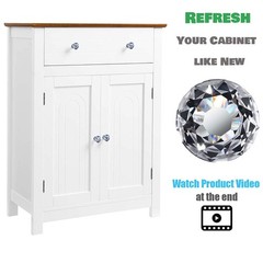 26 pcs Glass Cabinet Knobs Crystal Drawer Pulls Clear 30 mm Diamond
