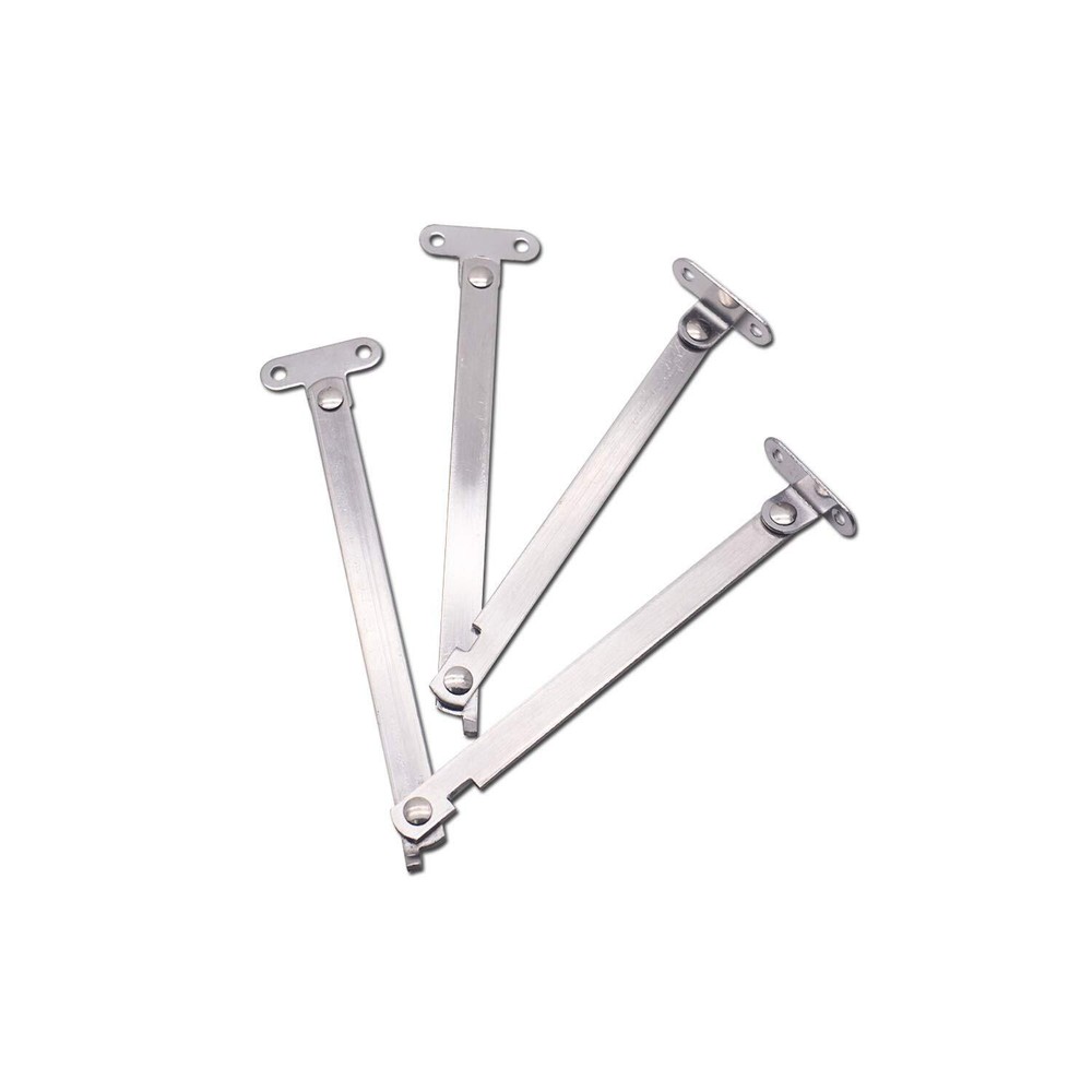 9.0″ x 0.4″ Folding Lid Support Hinge – Silver Steel for Wooden Toy Box Lids