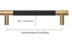 Tiradores De 5″ para gabinete color negro mate y bronce Set De 10 ASIDRAMA