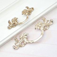 Shabby Chic Dresser Pull Drawer Handle Antique Silver Vintage Cabinet Handle